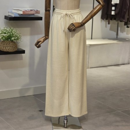 허리스트링 와이드 팬츠