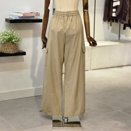 포켓 버튼 카고 팬츠