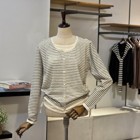 단가라 셔링 니트