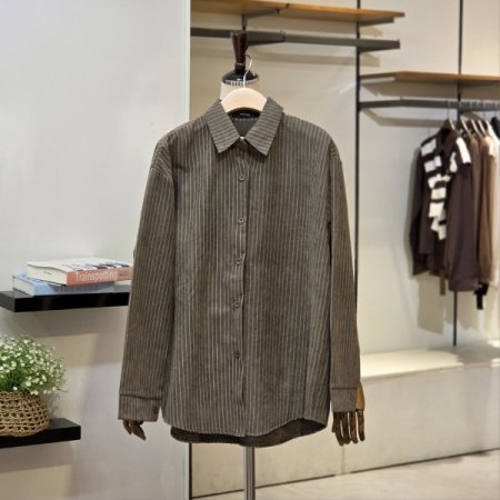 오버 라인 줄무늬 셔츠