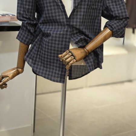 원즈 나시 체크 셔츠 SET