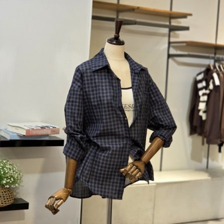 원즈 나시 체크 셔츠 SET