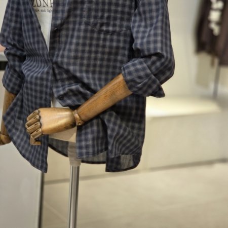 원즈 나시 체크 셔츠 SET