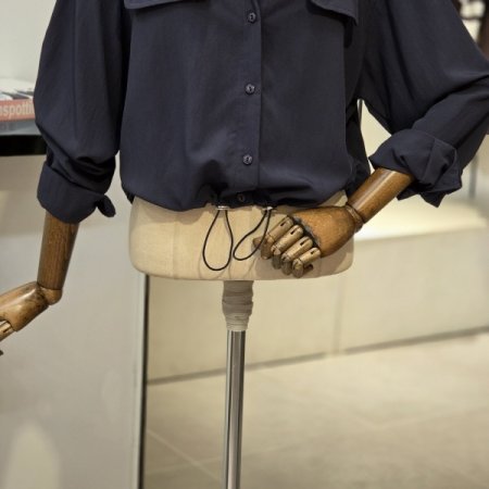 포켓 스트링 블라우스