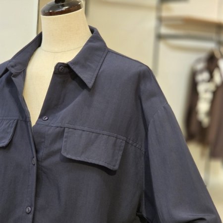 포켓 스트링 블라우스