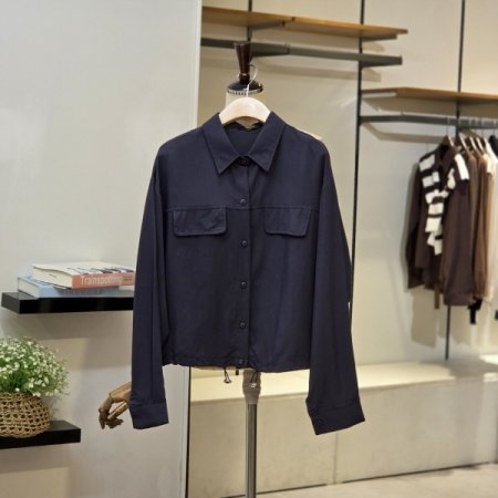 포켓 스트링 블라우스