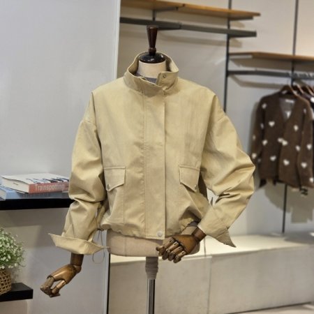 하이넥 블루종 점퍼