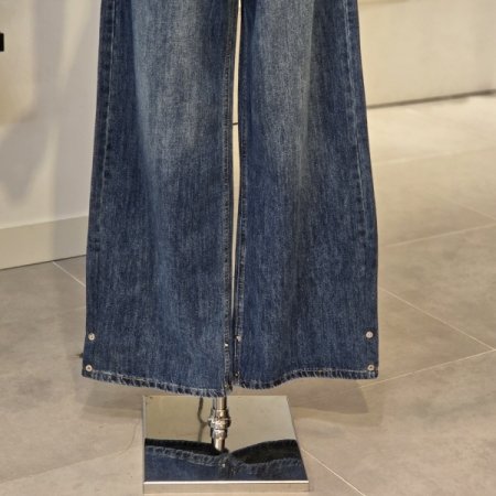 스카프 세트 롤업 와이드 데님팬츠