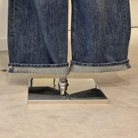 스카프 세트 롤업 와이드 데님팬츠