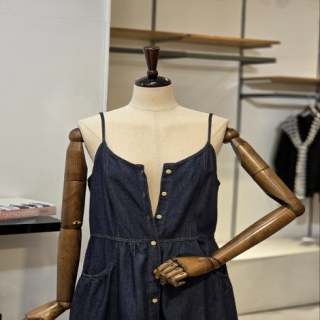 포켓 나시 데님 원피스