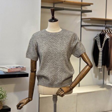 땡땡이 반팔 니트