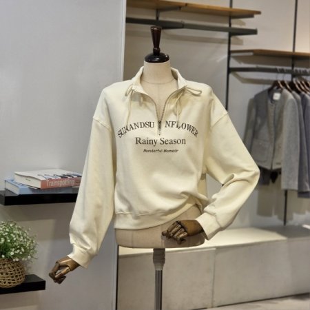 스트링 반집업 맨투맨