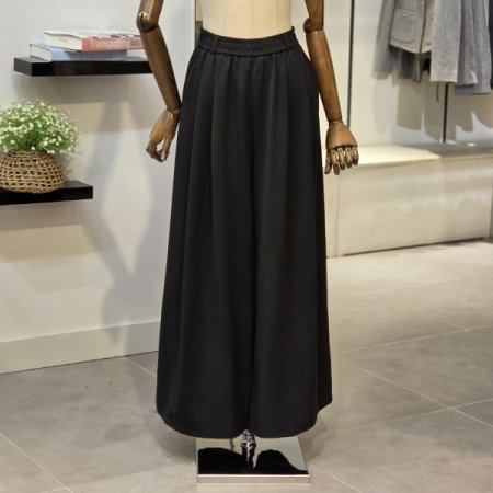 스카프 투턱 와이드 팬츠