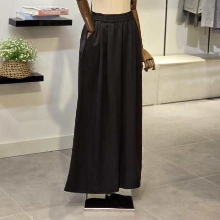 스카프 투턱 와이드 팬츠