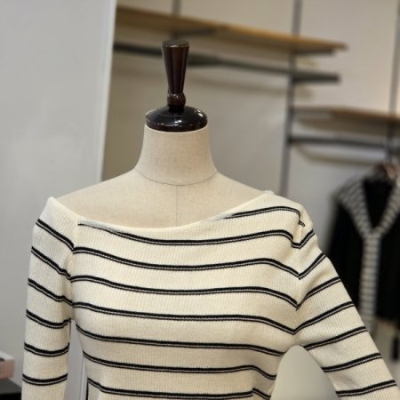 언발 골지 단가라 니트