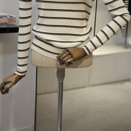 언발 골지 단가라 니트