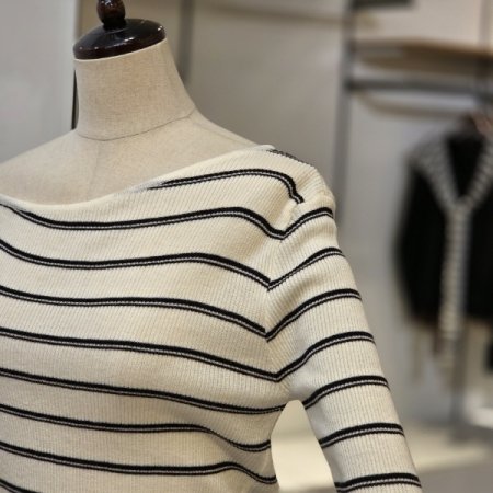 언발 골지 단가라 니트