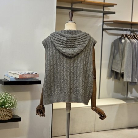 꽈배기 후디 조끼