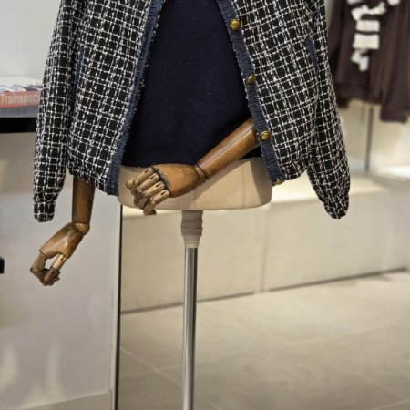 트위드 스냅 자켓