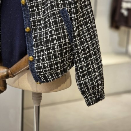 트위드 스냅 자켓