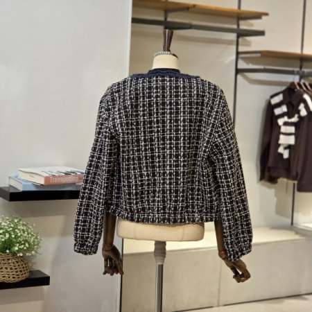 트위드 스냅 자켓