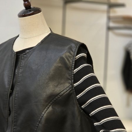 레더 조끼 가방 세트