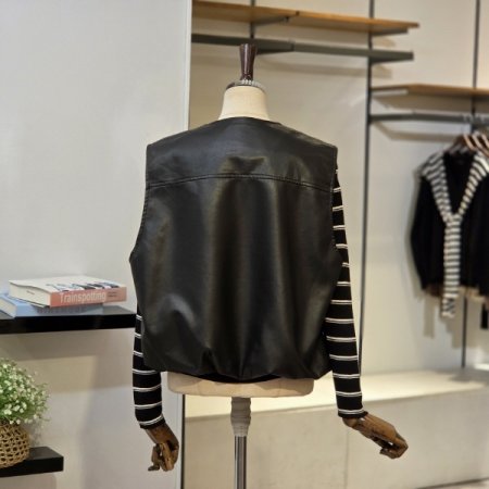 레더 조끼 가방 세트