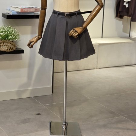 벨트 플리츠 스커트