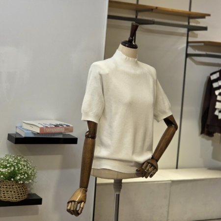 반목 5부 소매 홀가먼트 니트