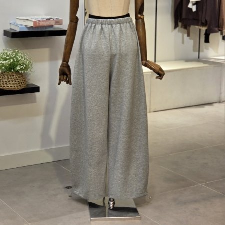 배색 밴딩 와이드 팬츠