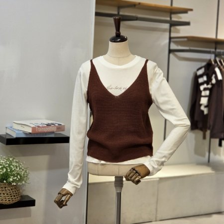 러브오프 뷔스티에 티셔츠 세트