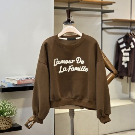 라펠 크롭 맨투맨