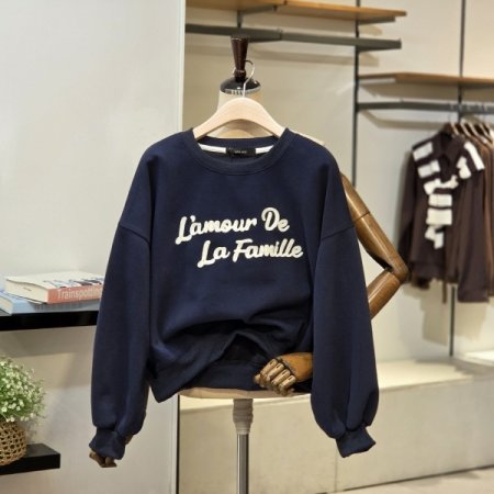 라펠 크롭 맨투맨