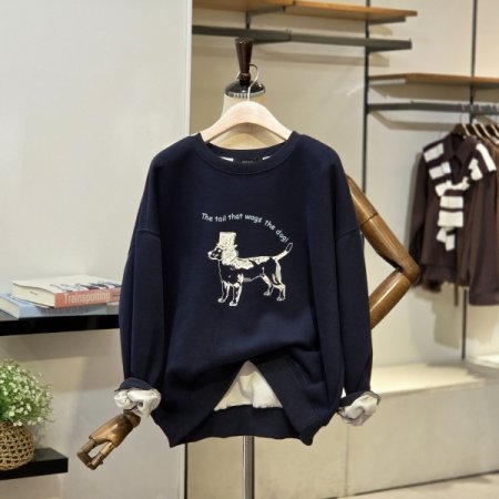 큐티도그 맨투맨