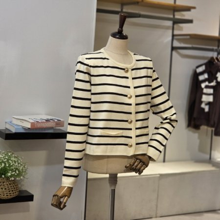 자켓형 스트라이프 가디건