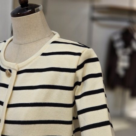 자켓형 스트라이프 가디건