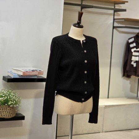 케이블 라운드 가디건