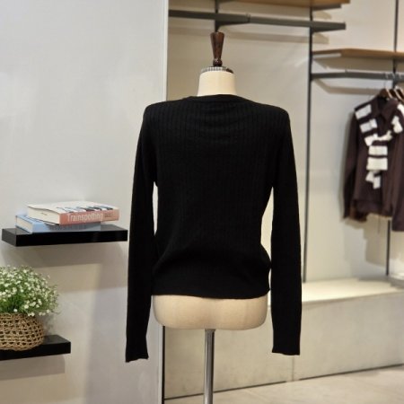 케이블 라운드 가디건