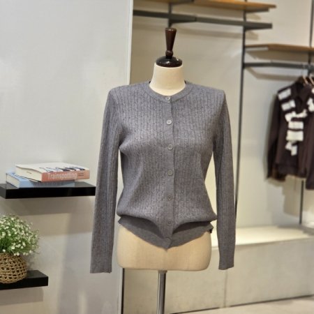 케이블 라운드 가디건