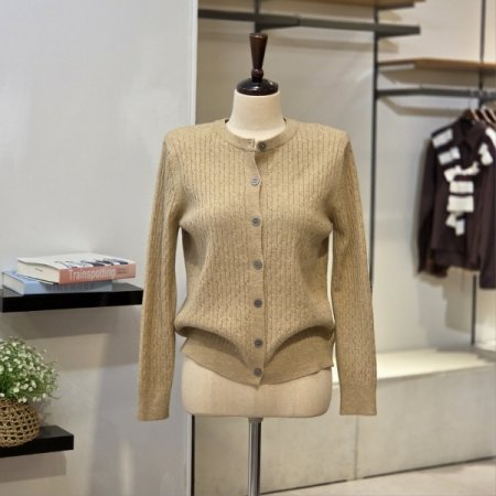 케이블 라운드 가디건