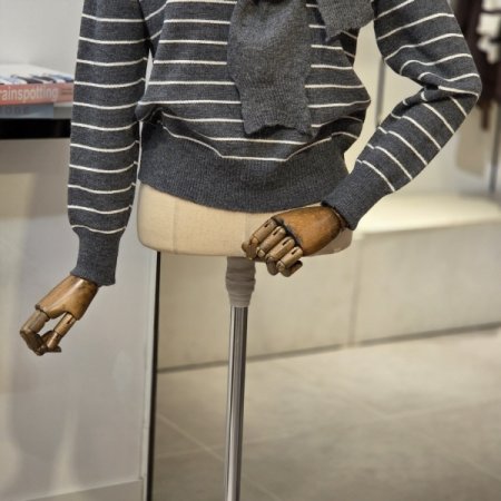 단가라 니트 케이프 세트