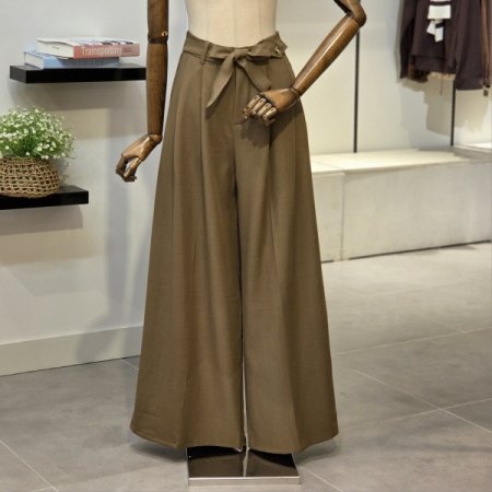 리본벨트 포키포켓 와이드 팬츠