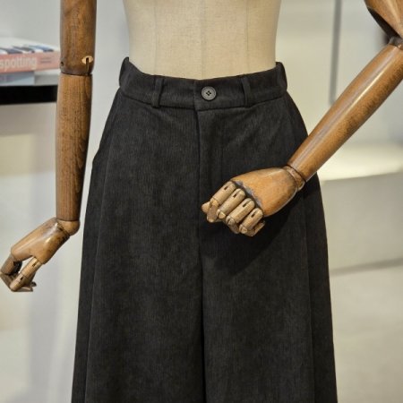 코듀로이 뒷밴딩 와이드 팬츠