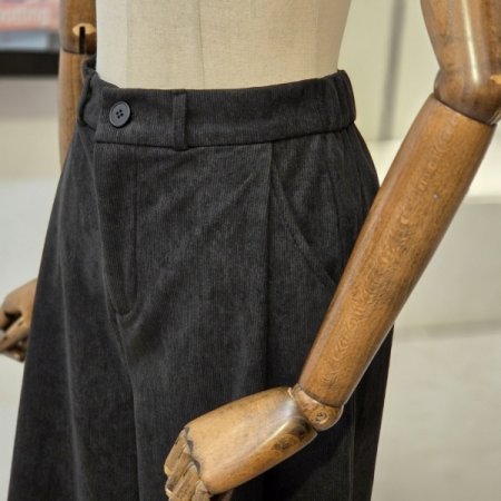 코듀로이 뒷밴딩 와이드 팬츠