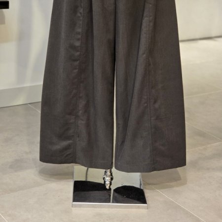 벨트 아웃 와이드 팬츠