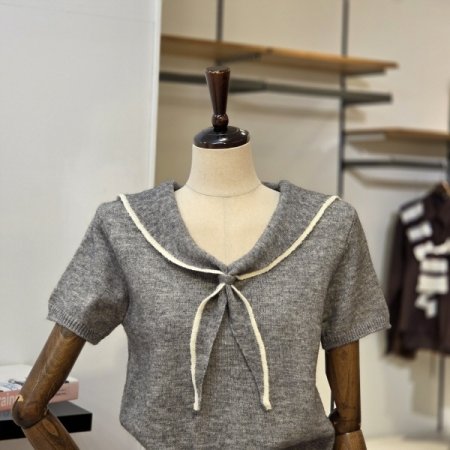 세일러 반팔 니트