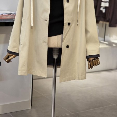 후드 탈부착 하프 코트