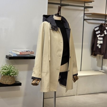 후드 탈부착 하프 코트