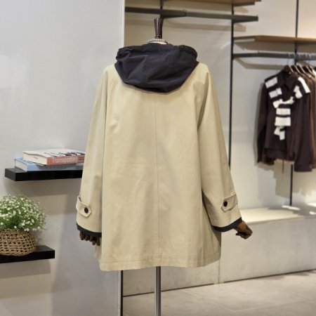 후드 탈부착 하프 코트