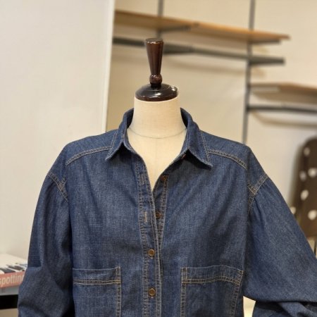 빅포켓 박시 데님 셔츠